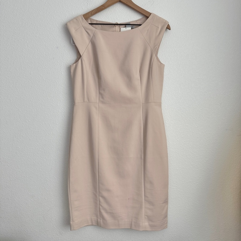 H&M Beige Sleeveless Sheath Dress Size 12 NWT